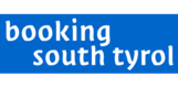 Booking South Tyrol logo on blue background